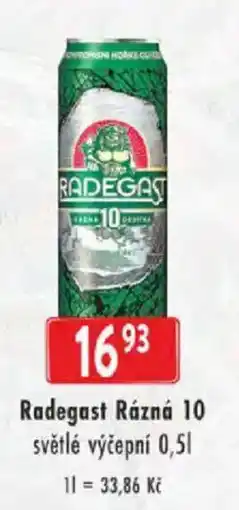 Astur&Qanto Radegast Rázná 10 světlé výčepní nabídka