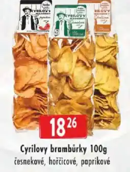 Astur&Qanto Cyrilovy brambůrky česnekové, hořčicové, paprikové nabídka