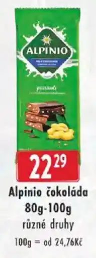 Astur&Qanto Alpinio čokoláda nabídka