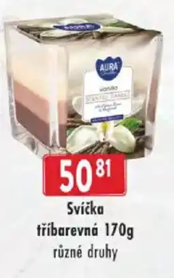 Astur&Qanto Svíčka tříbarevná nabídka