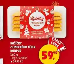 Penny Market KOŠÍČKY Z LINECKÉHO TĚSTA KORPUS, 160 g nabídka
