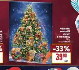 Billa Adventní kalendář strom s medvídky nabídka
