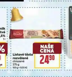 Billa Listové těsto rozválené nabídka