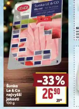 Billa Šunka le & co nejvyšší jakosti nabídka
