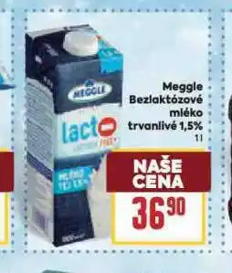 Billa Meggle bezlaktózové mléko trvanlivé 1,5% nabídka