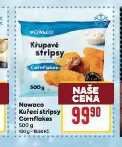 Billa Nowaco kuřecí stripsy cornflakes nabídka