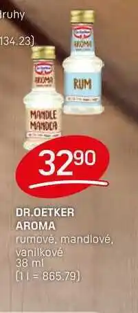 Flop DR.OETKER AROMA rumové, mandlové. vanilkové 38 ml nabídka