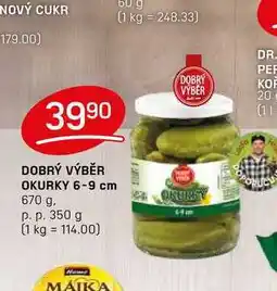 Flop DOBRÝ VÝBĚR OKURKY 6-9 cm 670 g. p. p. 350 g nabídka