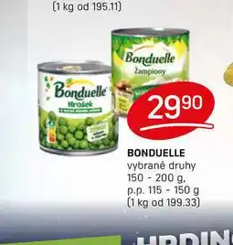 Flop BONDUELLE vybrané druhy 150 - 200 g. p.p. 115 - 150 g nabídka