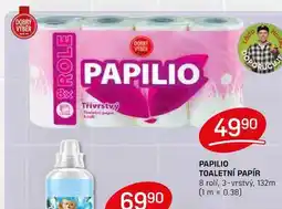 Flop PAPILIO TOALETNÍ PAPÍR 8 rolí, 3-vrstvý, 132m nabídka