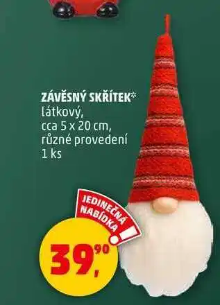 Penny Market ZÁVĚSNÝ SKŘÍTEK, 1 ks nabídka
