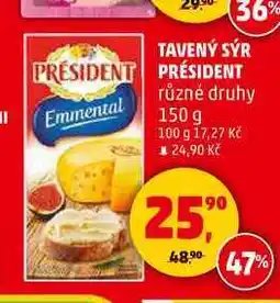 Penny Market TAVENÝ SÝR PRÉSIDENT, 150 g nabídka