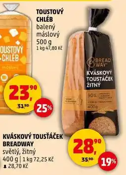 Penny Market KVÁSKOVÝ TOUSŤÁČEK BREADWAY, 400 g nabídka