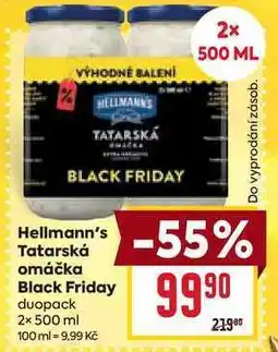 Billa Hellmann's Tatarská omáčka Black Friday duopack 2x 500 ml nabídka