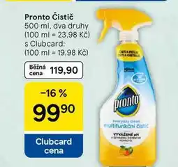 Tesco Pronto Čistič, 500 ml, dva druhy nabídka