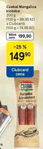 Tesco Csabai Mangalica klobása, 200 g nabídka