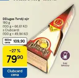 Tesco Džiugas Tvrdý sýr, 180 g nabídka
