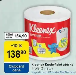 Tesco Kleenex Kuchyňské utěrky, 1 role, 2 vrstvy nabídka