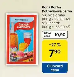 Tesco Bona Korba Potravinová barva, 5 g, více druhů nabídka