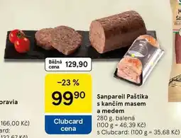 Tesco Sanpareil Paštika s kančím masem a medem, 280 g, balená nabídka