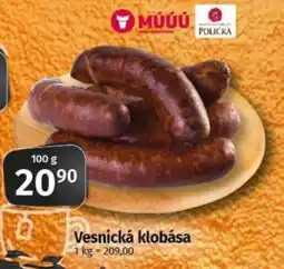 COOP TIP Vesnická klobása nabídka
