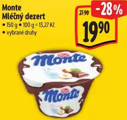 Albert Monte Mléčný dezert nabídka