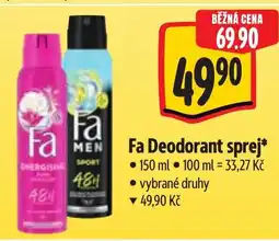 Albert Fa Deodorant sprej nabídka