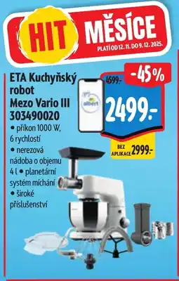 Albert ETA Kuchyňský robot Mezo Vario III 303490020 nabídka