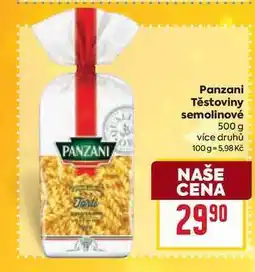 Billa Panzani Těstoviny semolinové 500 g nabídka