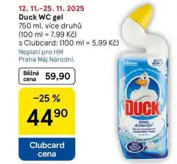 Tesco Duck WC gel, 750 ml, více druhů nabídka