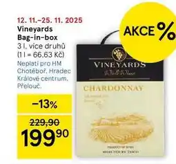 Tesco Vineyards Bag-in-box, 3 l, více druhů nabídka