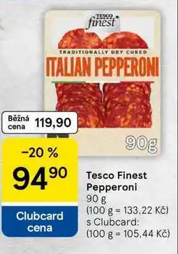 Tesco Tesco Finest Pepperoni, 90 g nabídka
