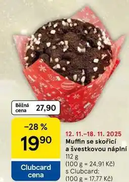 Tesco Muffin se skořicí a švestkovou náplní, 112 g nabídka