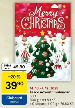 Tesco Tesco Adventní kalendář, 50 g nabídka