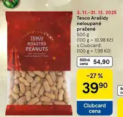 Tesco Tesco Arašídy neloupané pražené, 500 g nabídka
