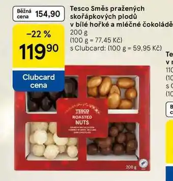 Tesco Tesco Směs pražených skořápkových plodů v bílé hořké a mléčné čokoládě, 200 g nabídka