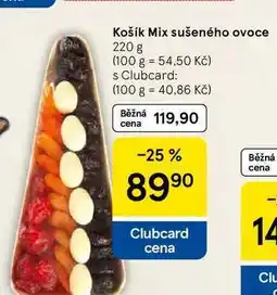 Tesco Košík Mix sušeného ovoce, 220 g nabídka