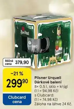 Tesco Pilsner Urquell Dárkové balení, 8x 0.5 l, sklo + krýgl nabídka
