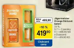 Tesco Jägermeister Orange Dárkové 33%, 0.7 l + 2 panáky nabídka