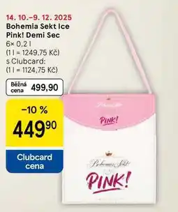 Tesco Bohemia Sekt Ice Pink! Demi Sec, 6x 0,2 l nabídka