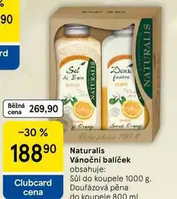 Tesco Vánoční balíček obsahuje: Sůl do koupele, 1000 g. Doufázová pěna do koupele 800 ml nabídka