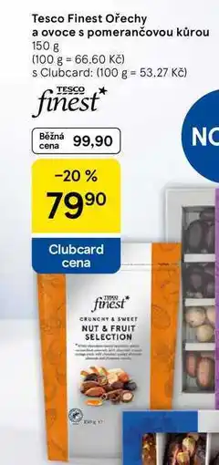 Tesco Tesco Finest Ořechy a ovoce s pomerančovou kůrou, 150 g nabídka