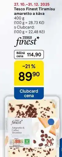 Tesco Tesco Finest Tiramisu amaretto a káva, 400 g nabídka