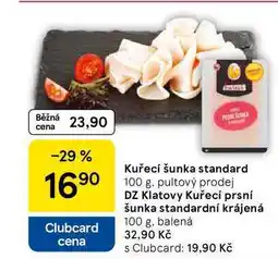 Tesco Kuřecí prsní šunka standardní krájená, 100 g nabídka