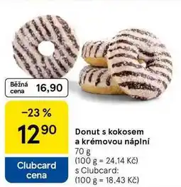 Tesco Donut s kokosem a krémovou náplní, 70 g nabídka