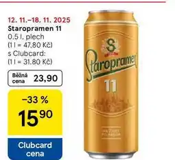 Tesco Staropramen 11, 0.5 l, plech nabídka
