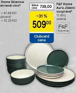 Tesco F&F Home Aura Jídelní souprava, 12 dílů. zelená nabídka