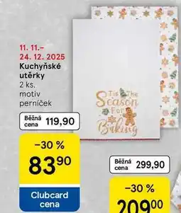 Tesco Kuchyňské utěrky, 2 ks. motiv perníček nabídka