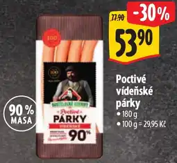 Albert Poctivé vídeňské párky nabídka