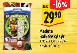 Albert Madeta Balkánský sýr nabídka